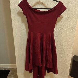 WINDSOR off the shoulder maroon dress